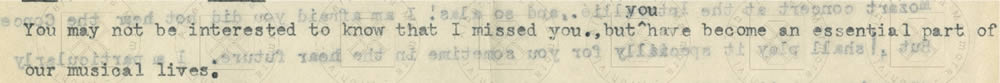 Da una lettera di Clifford Curzon ad Alberti, Parigi, 20 febbraio 1935